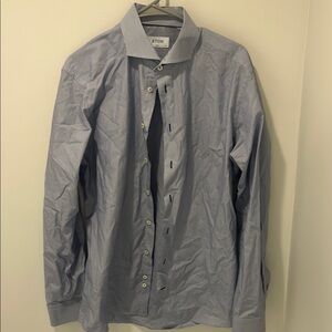 Eton Men's Blue Button-Up Shirt